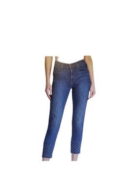 L'AGENCE Angelique Studded Slim Ankle Jeans Size 25 Medium Wash